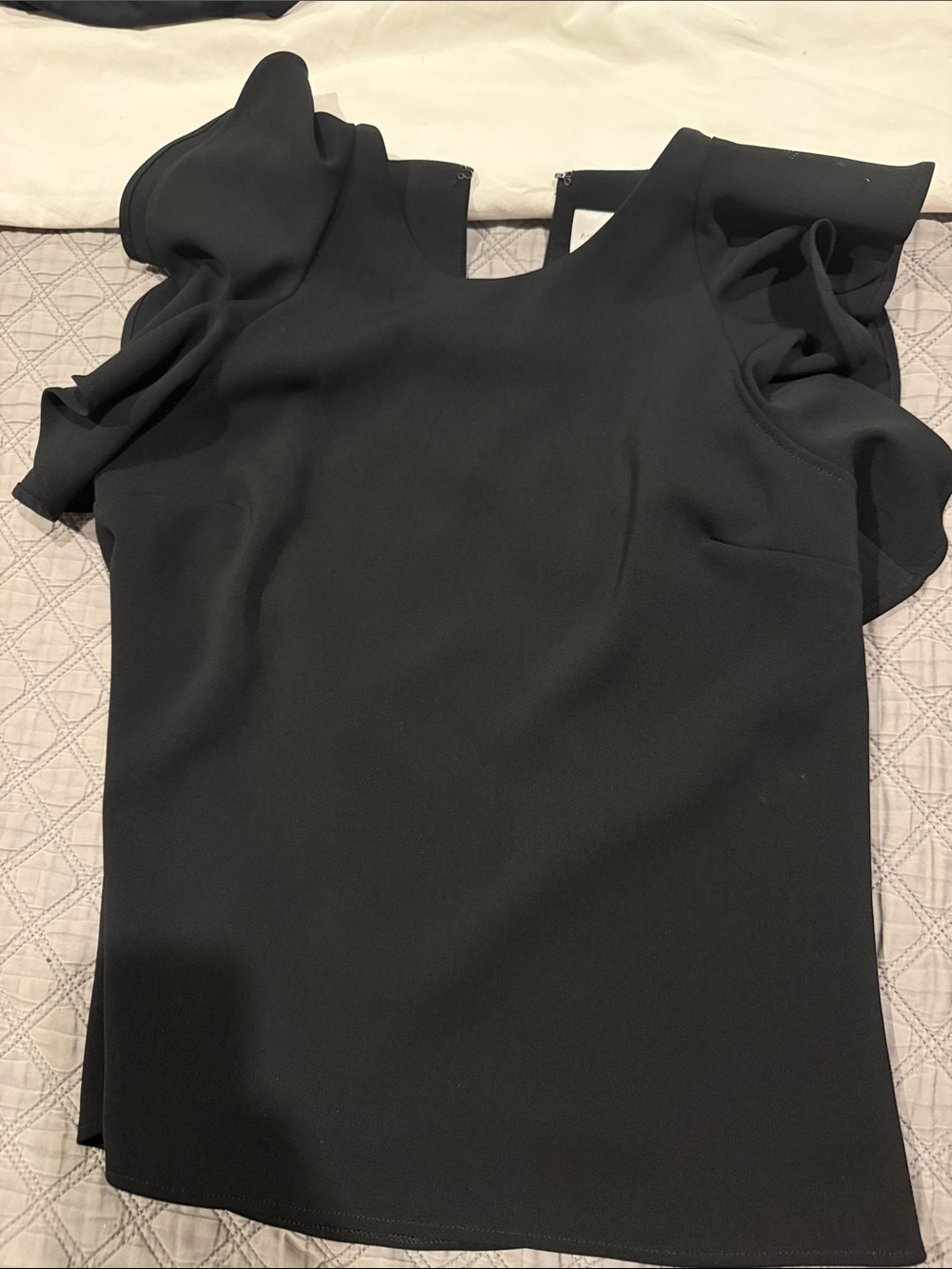 Amanda Uprichard Black Crewneck Top